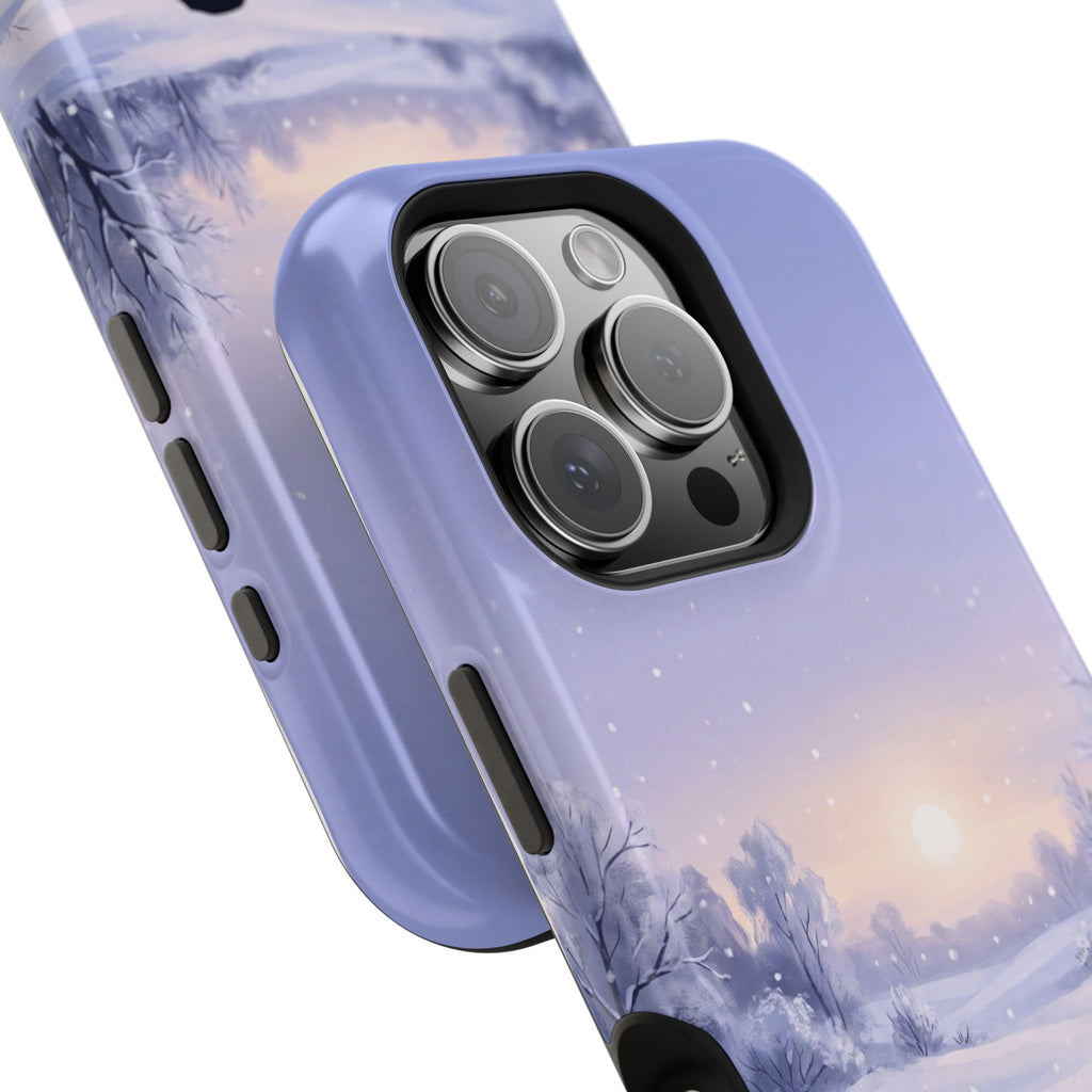 Personalized Dachshund Winter Snow Phone Case — Wireless Charging Cover