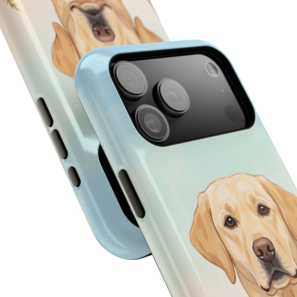 Labrador Wildflower Painting Phone Case — Tough Magnetic Case with Wireless Charging