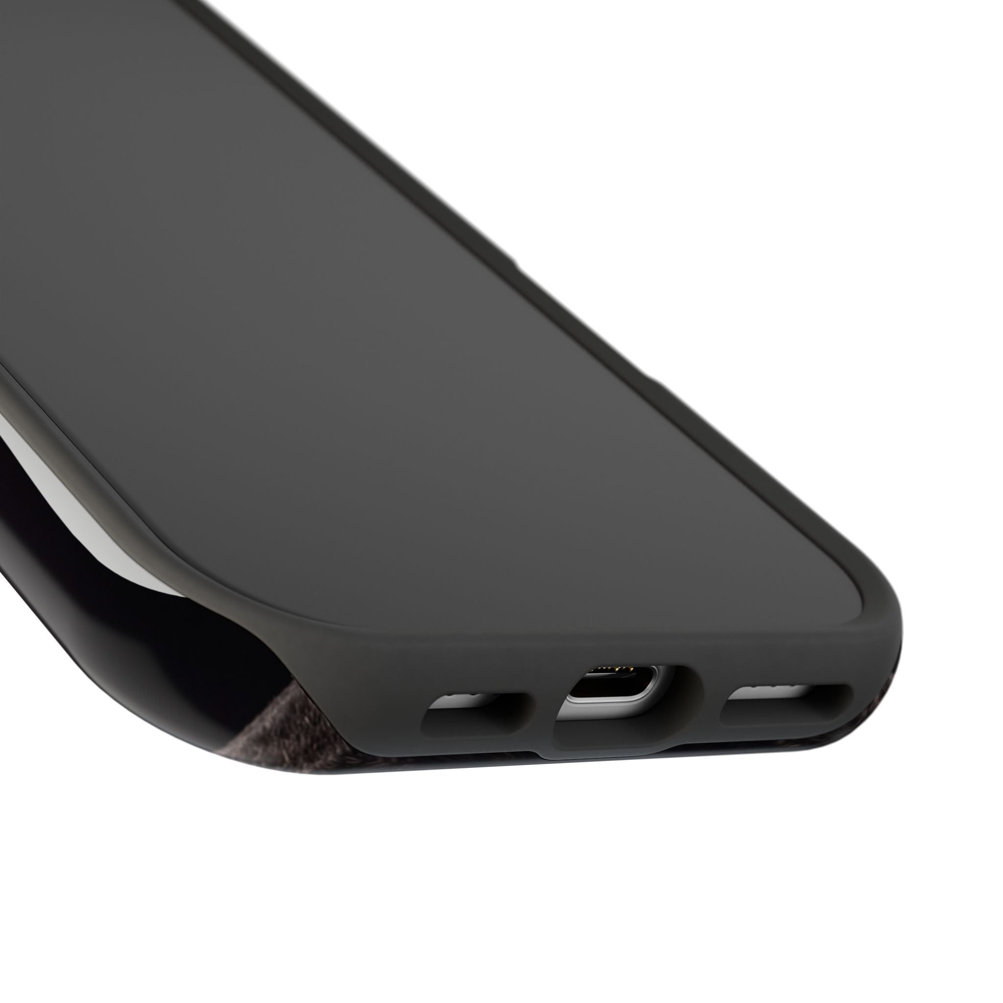 Black French Bulldog Phone Case — Impact-Resistant Wireless Charging Cover