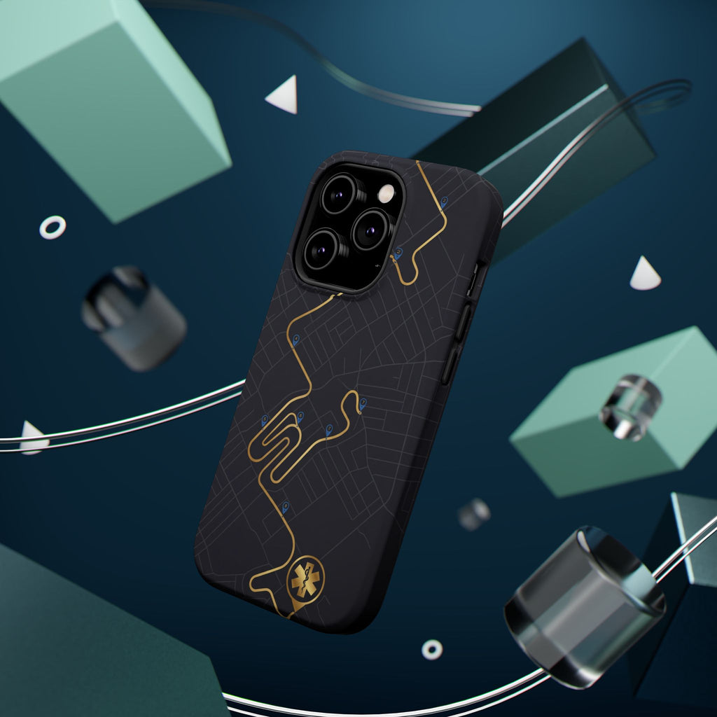 Paramedic/EMT Route Line Phone Case — Magnetic Wireless Charging Cover