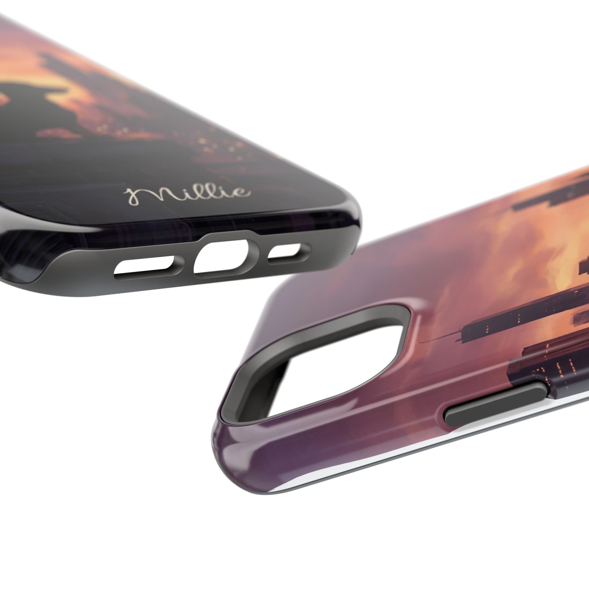 Personalized Dachshund City Skyline Phone Case — Wireless Charging Cover