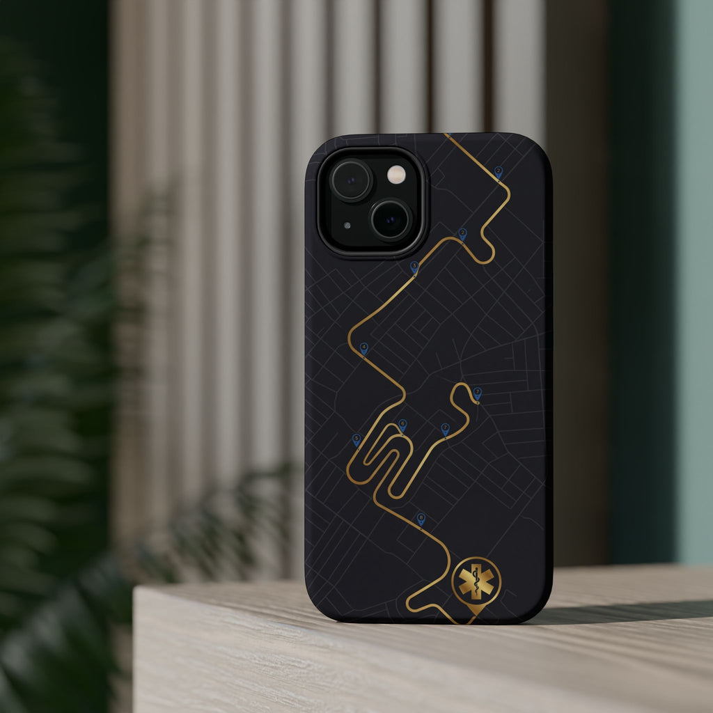 Paramedic/EMT Route Line Phone Case — Magnetic Wireless Charging Cover