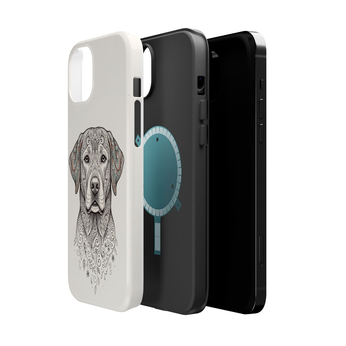 Mandala Labrador Phone Case — Tough Magnetic Case with Wireless Charging