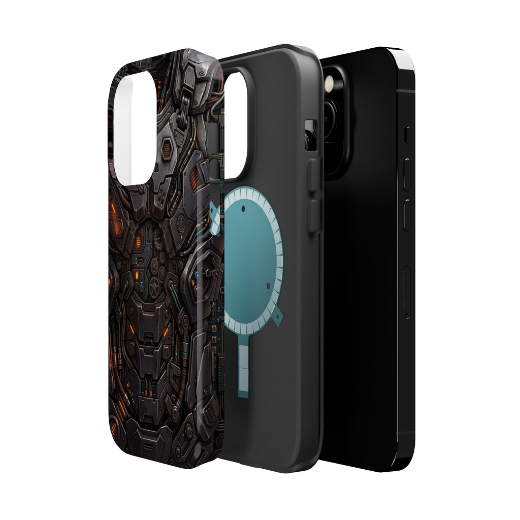 Mech Armor Phone Case — Industrial Circuit Wireless Charging Cover