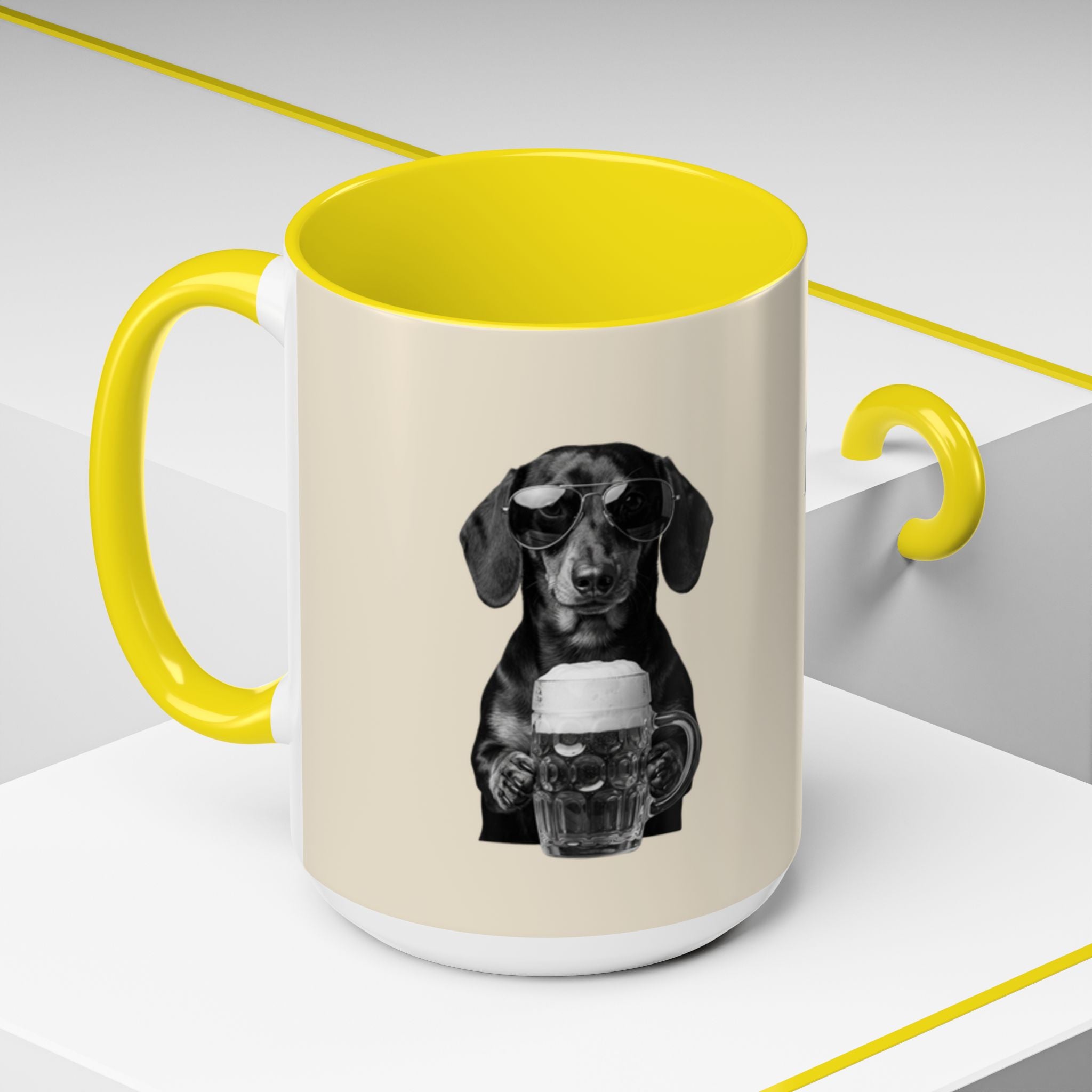 Personalized Dachshund Mug | Custom Name Coffee Mug | Funny Sausage Dog Gift | Beer Lover Dog Mug