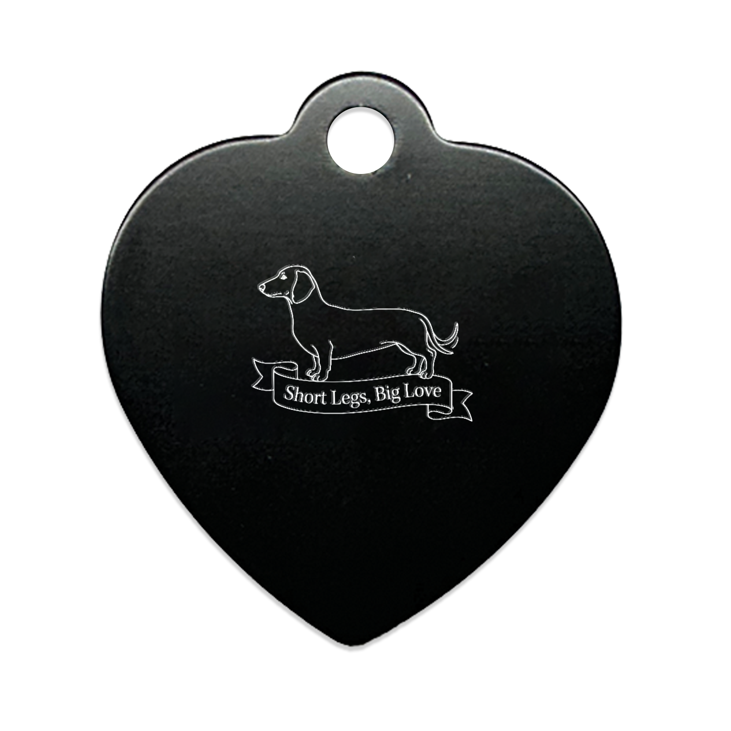 Short Legs , Big Love | Dachshund Pet Tag | Circle | Bone | Heart  | Dog gifts