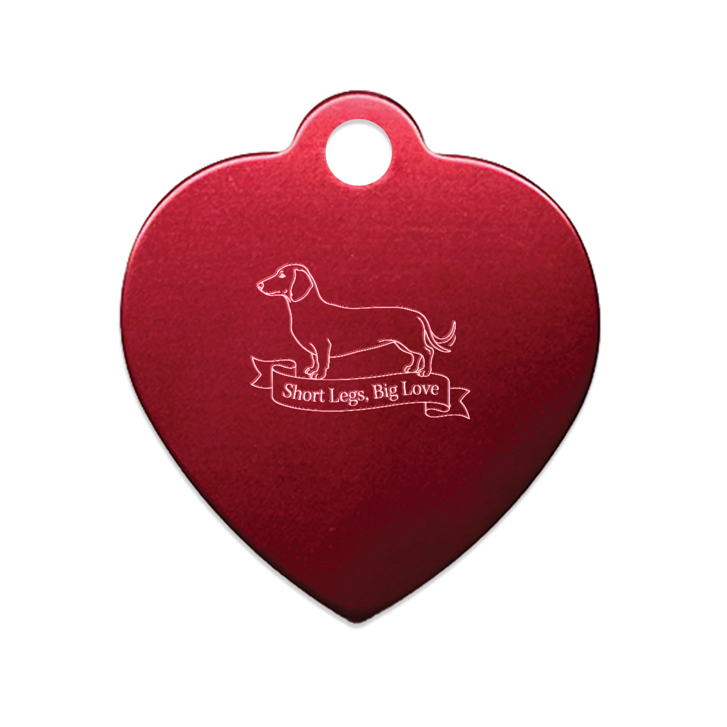 Short Legs , Big Love | Dachshund Pet Tag | Circle | Bone | Heart  | Dog gifts