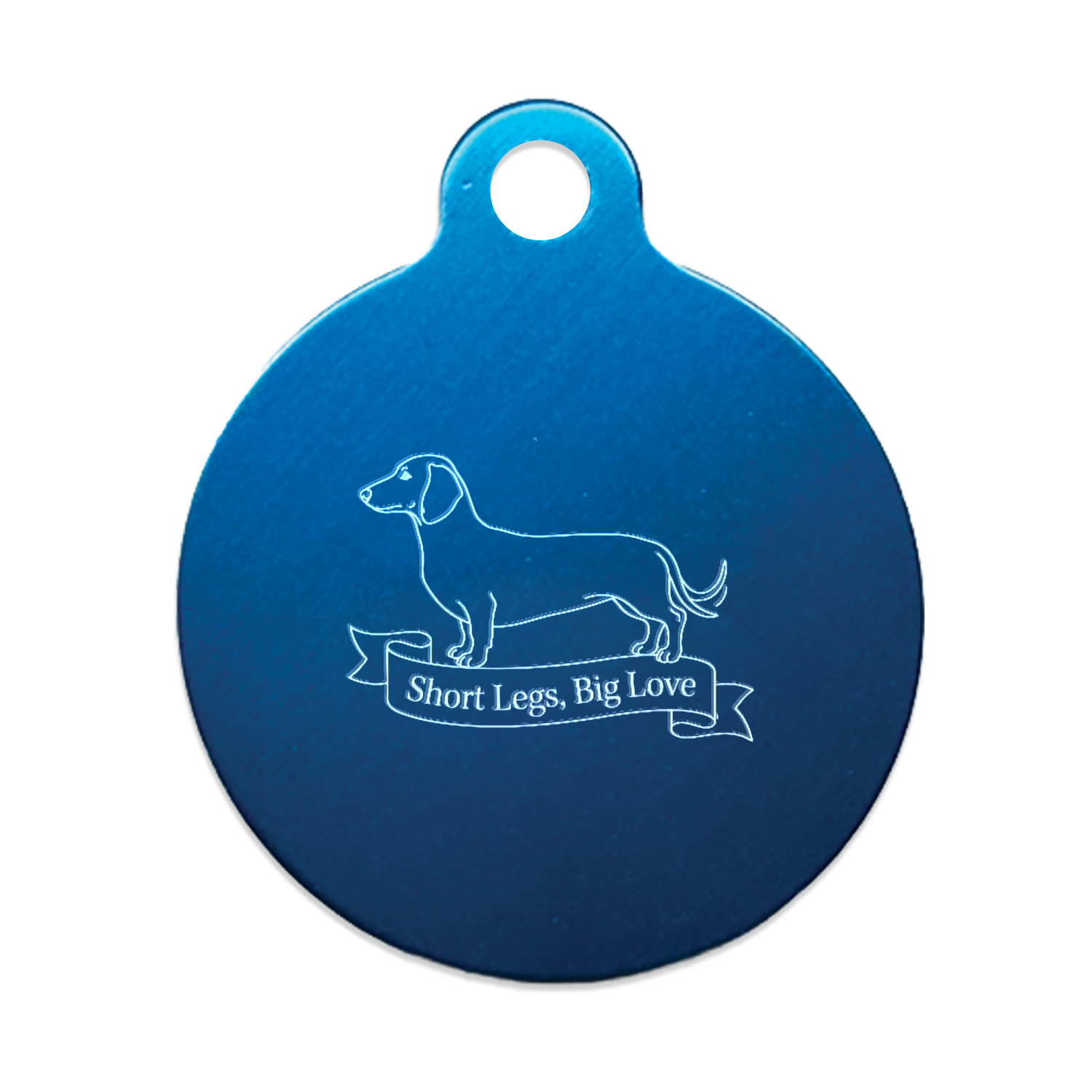 Short Legs , Big Love | Dachshund Pet Tag | Circle | Bone | Heart  | Dog gifts