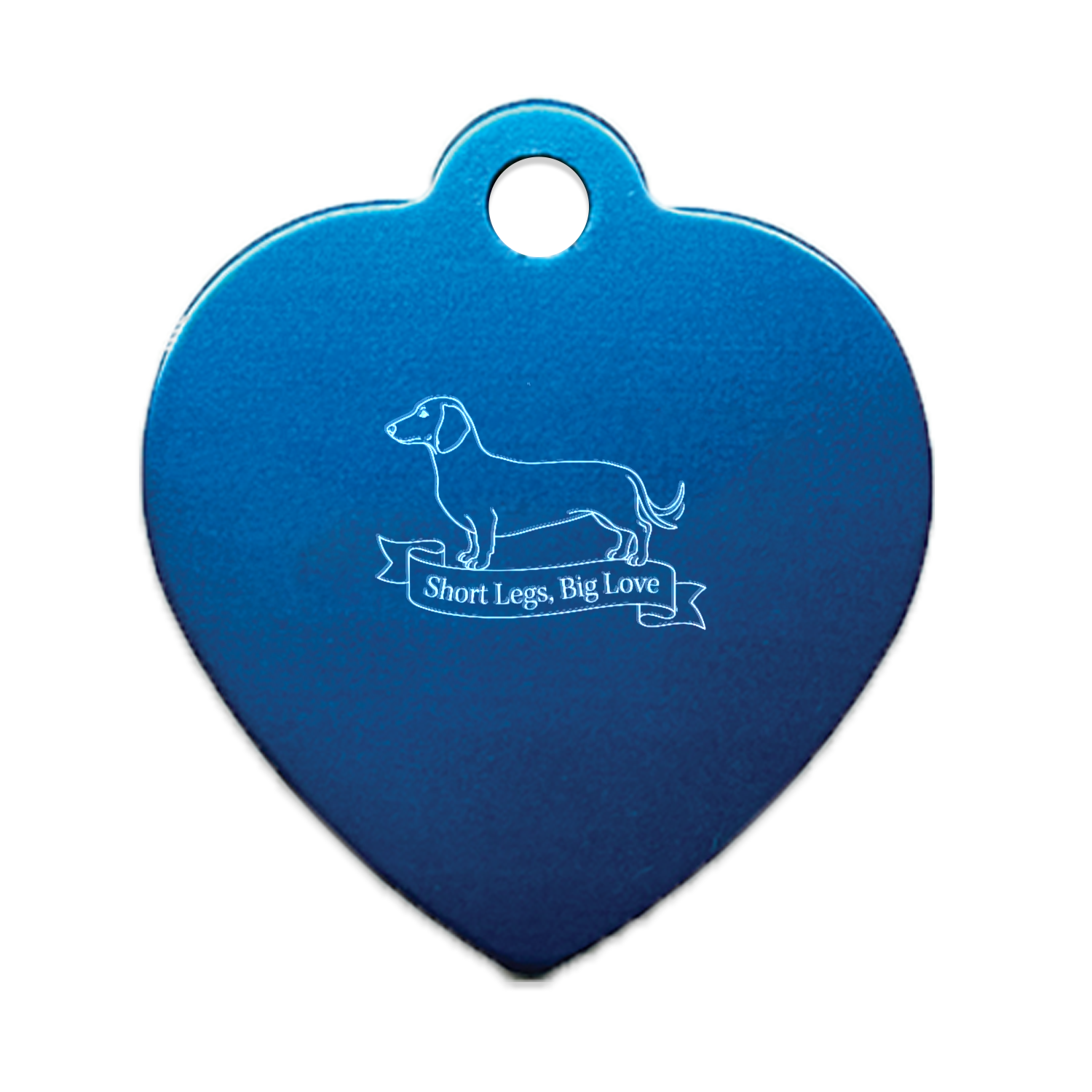 Short Legs , Big Love | Dachshund Pet Tag | Circle | Bone | Heart  | Dog gifts