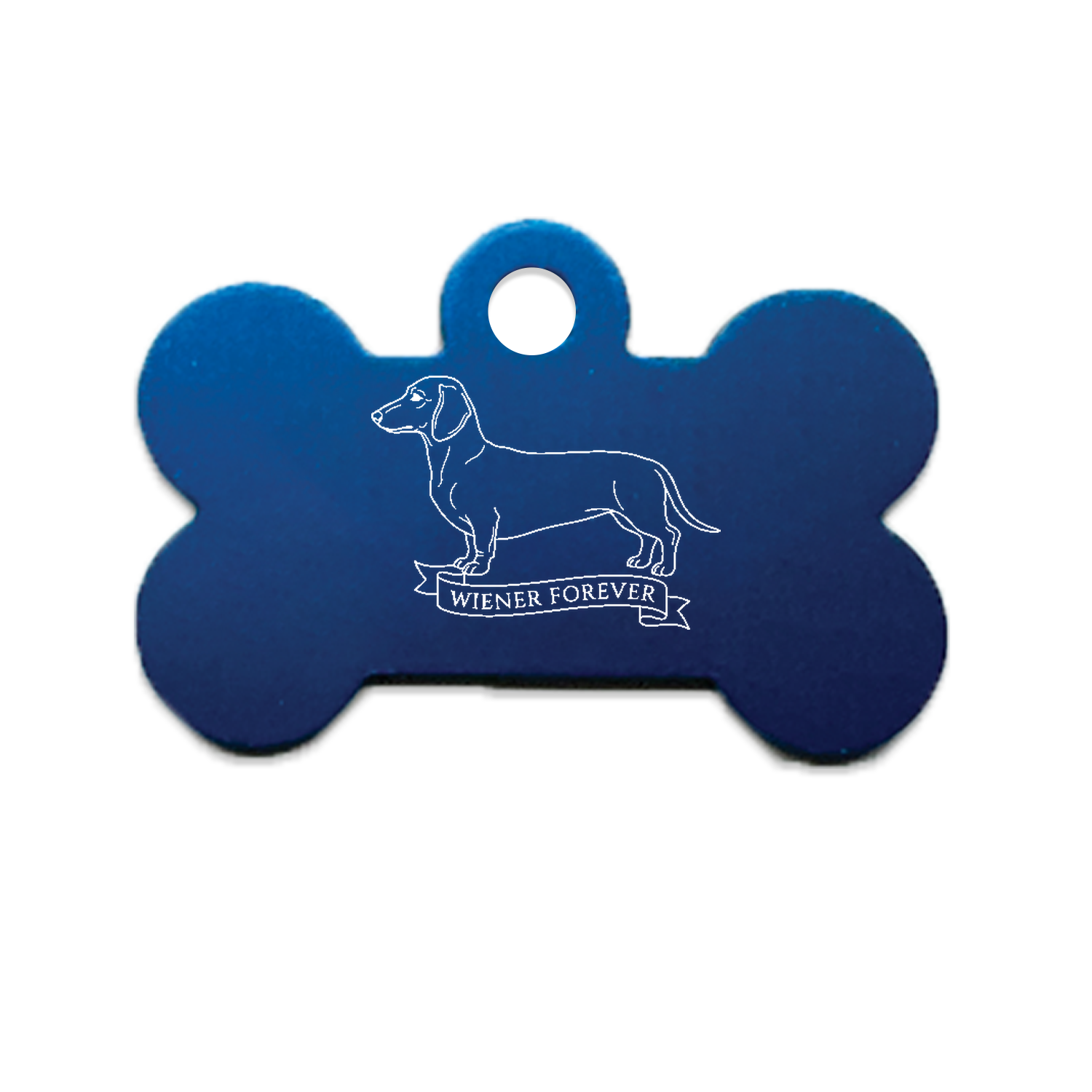 Weiner forever | Dachshund Engraved Pet Tag | Circle | Bone | Heart  | Dog gifts