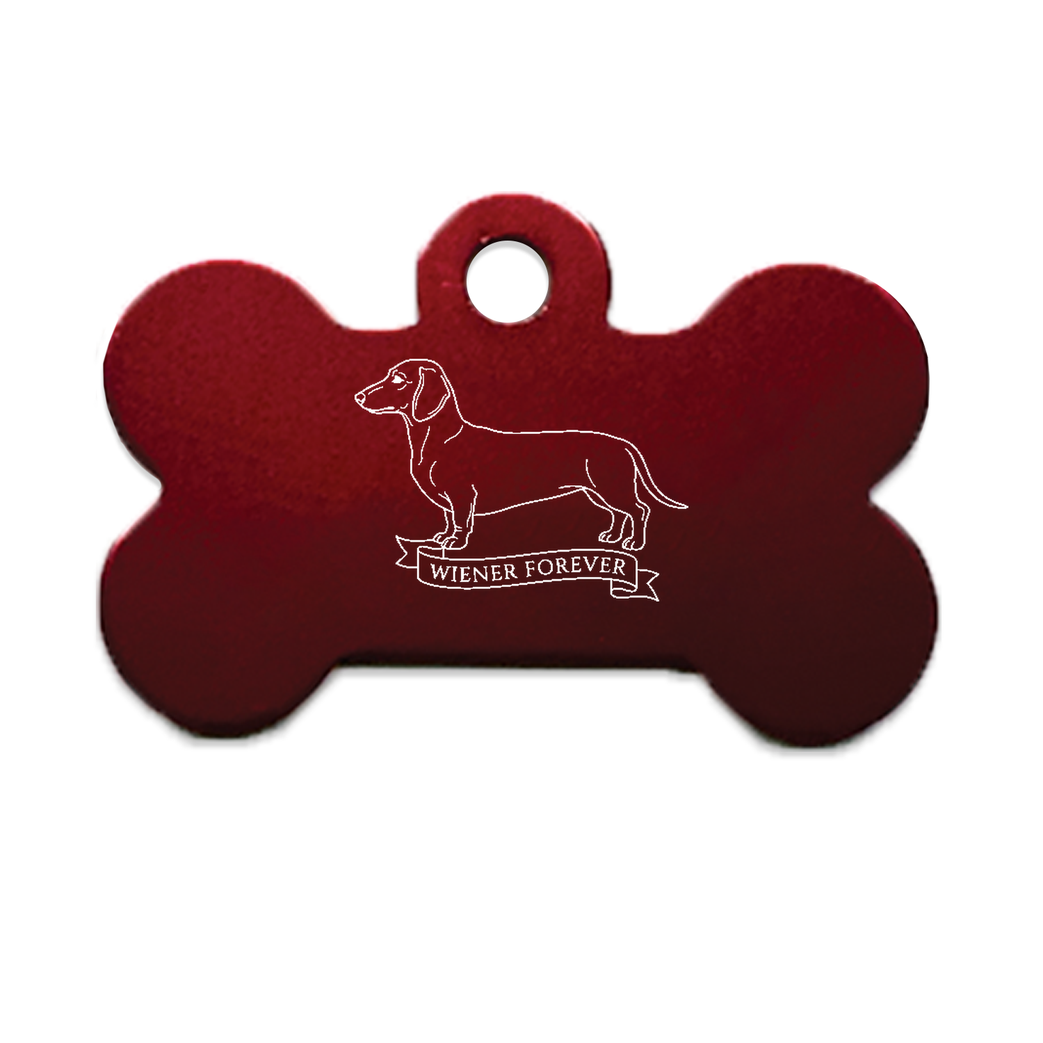 Weiner forever | Dachshund Engraved Pet Tag | Circle | Bone | Heart  | Dog gifts