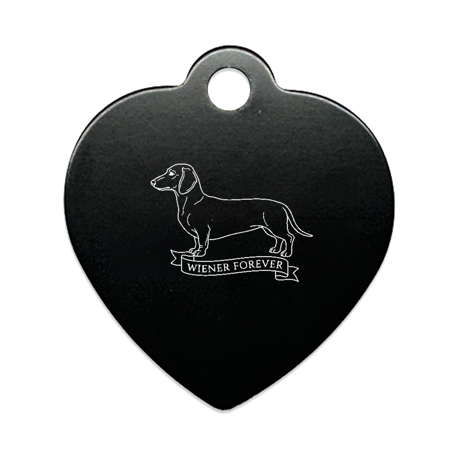 Weiner forever | Dachshund Engraved Pet Tag | Circle | Bone | Heart  | Dog gifts