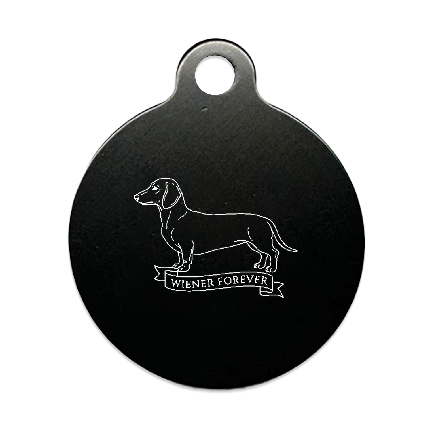 Weiner forever | Dachshund Engraved Pet Tag | Circle | Bone | Heart  | Dog gifts