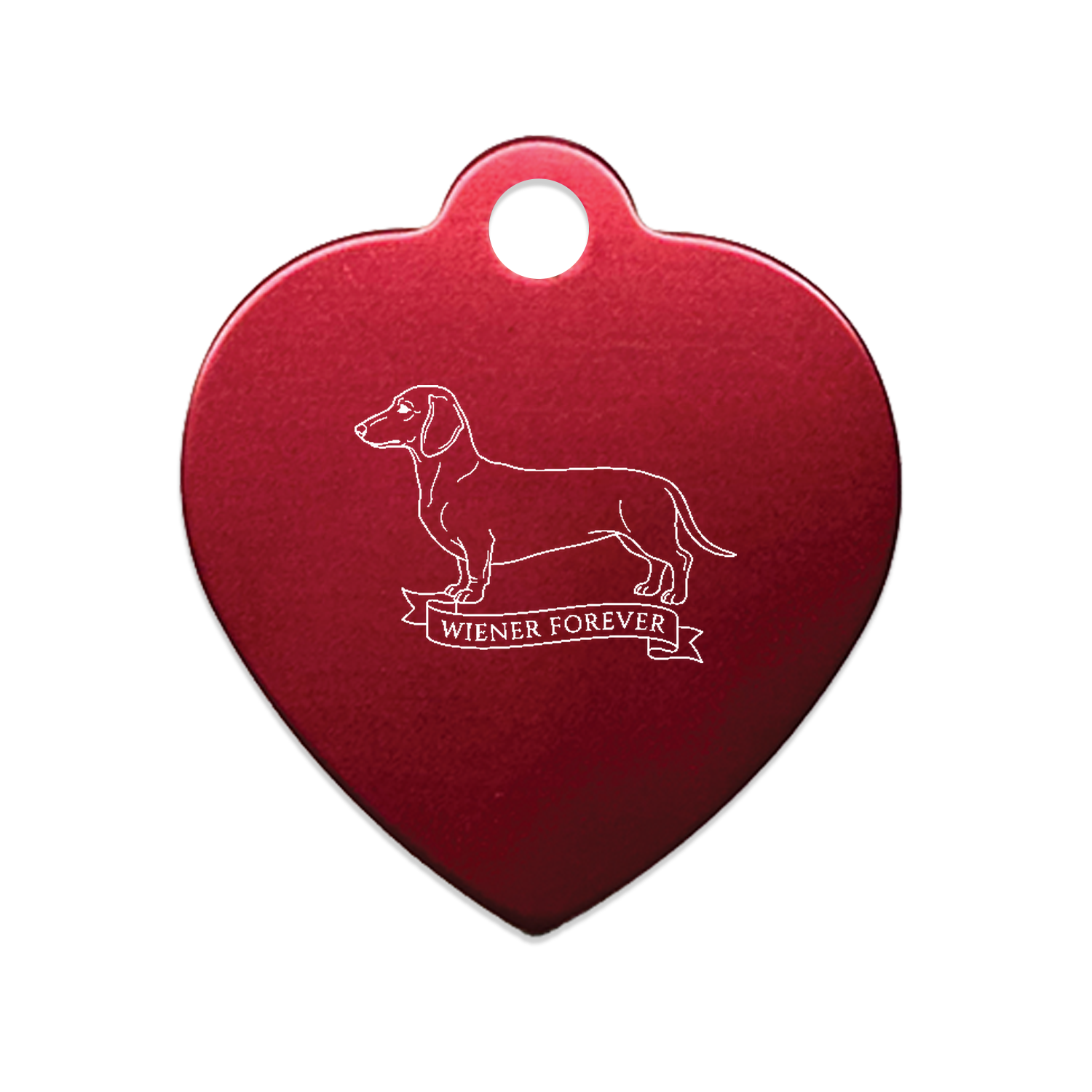 Weiner forever | Dachshund Engraved Pet Tag | Circle | Bone | Heart  | Dog gifts