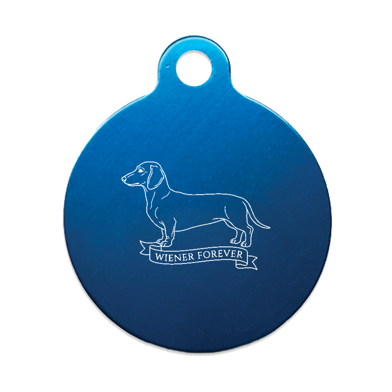 Weiner forever | Dachshund Engraved Pet Tag | Circle | Bone | Heart  | Dog gifts