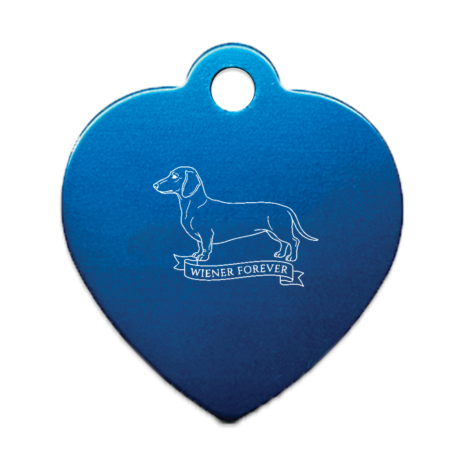 Weiner forever | Dachshund Engraved Pet Tag | Circle | Bone | Heart  | Dog gifts