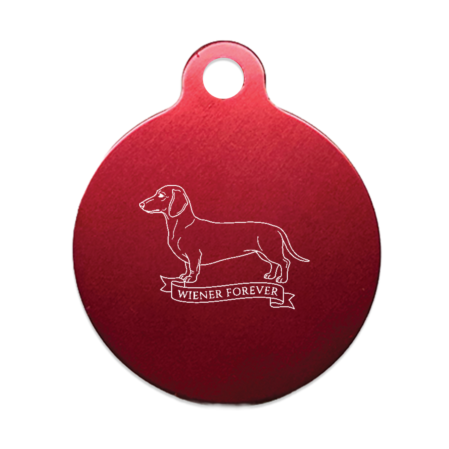 Weiner forever | Dachshund Engraved Pet Tag | Circle | Bone | Heart  | Dog gifts