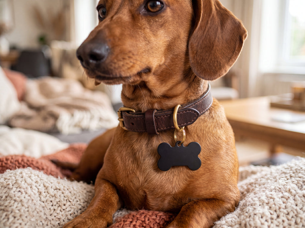 Weiner forever | Dachshund Engraved Pet Tag | Circle | Bone | Heart  | Dog gifts