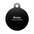Personalized Dachshund Pet Tag - Custom Engraved Name Tag for Dog Collar, Heart Bone Circle Shape