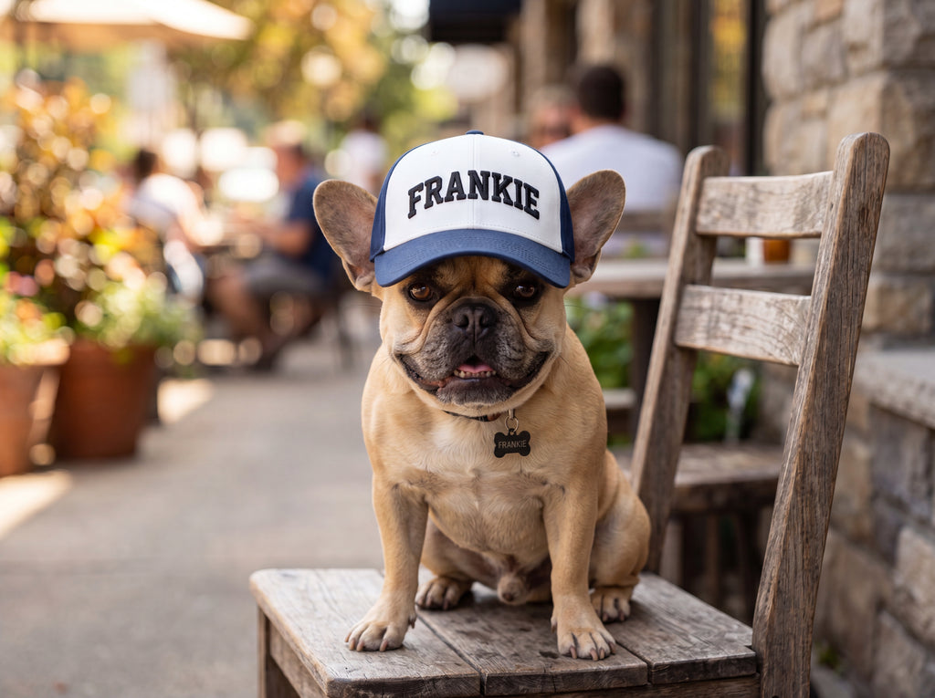 Personalized French Bulldog Trucker Hat | Custom Name Dog Dad Cap, Frenchie Owner Gift