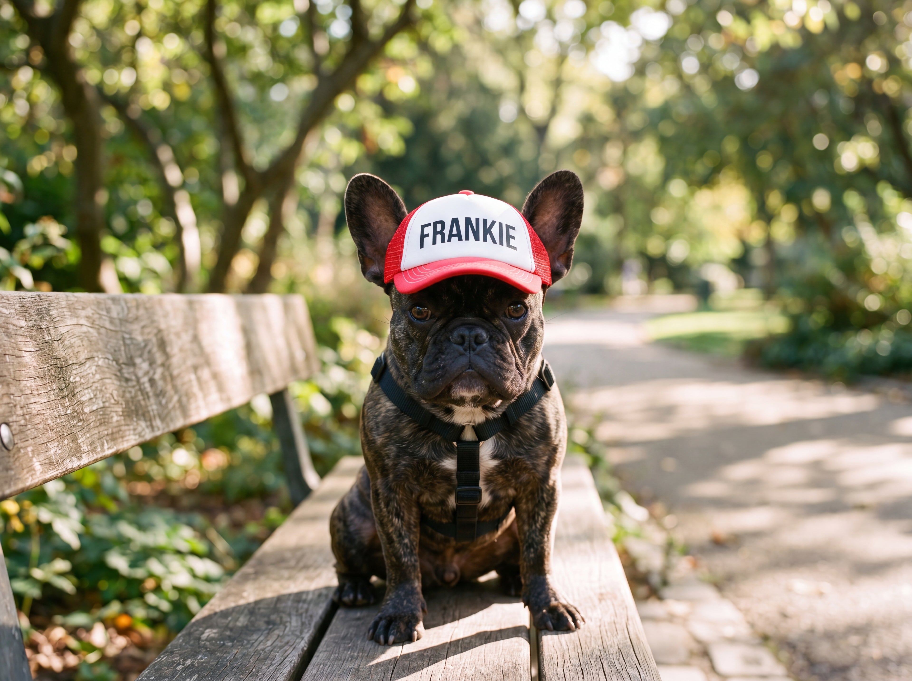 Personalized French Bulldog Trucker Hat | Custom Name Dog Dad Cap, Frenchie Owner Gift