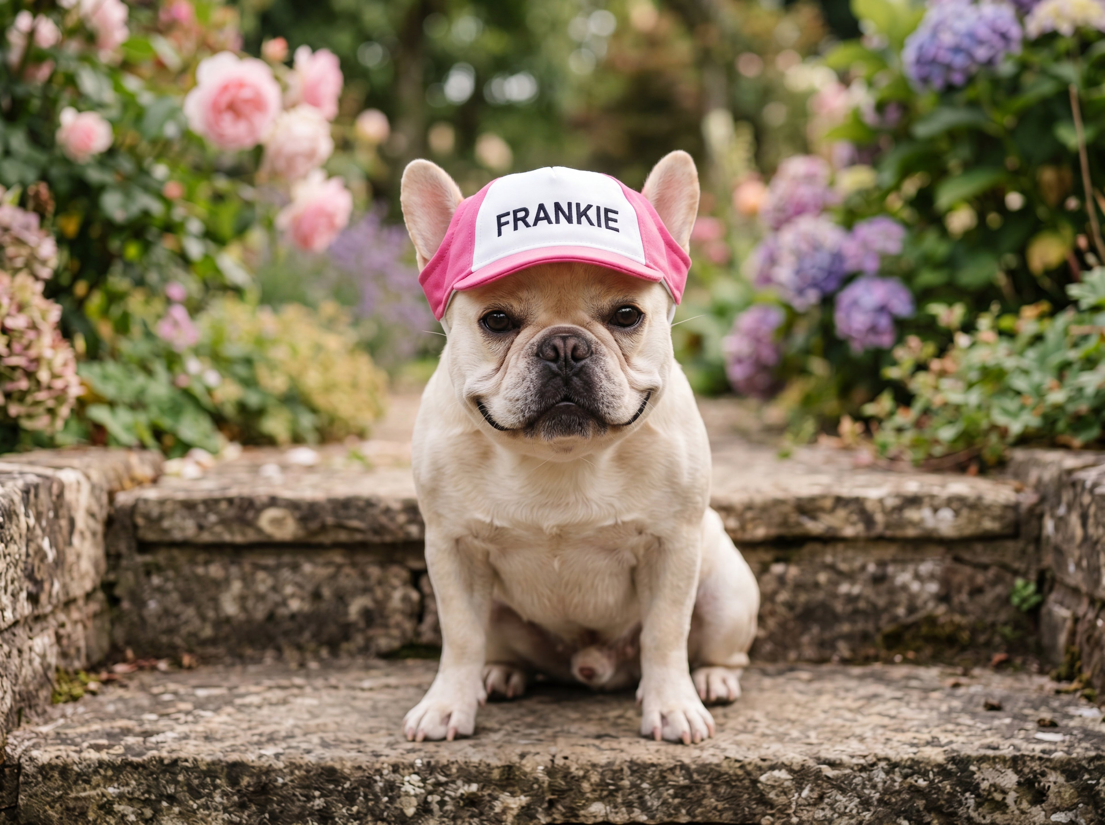 Personalized French Bulldog Trucker Hat | Custom Name Dog Dad Cap, Frenchie Owner Gift