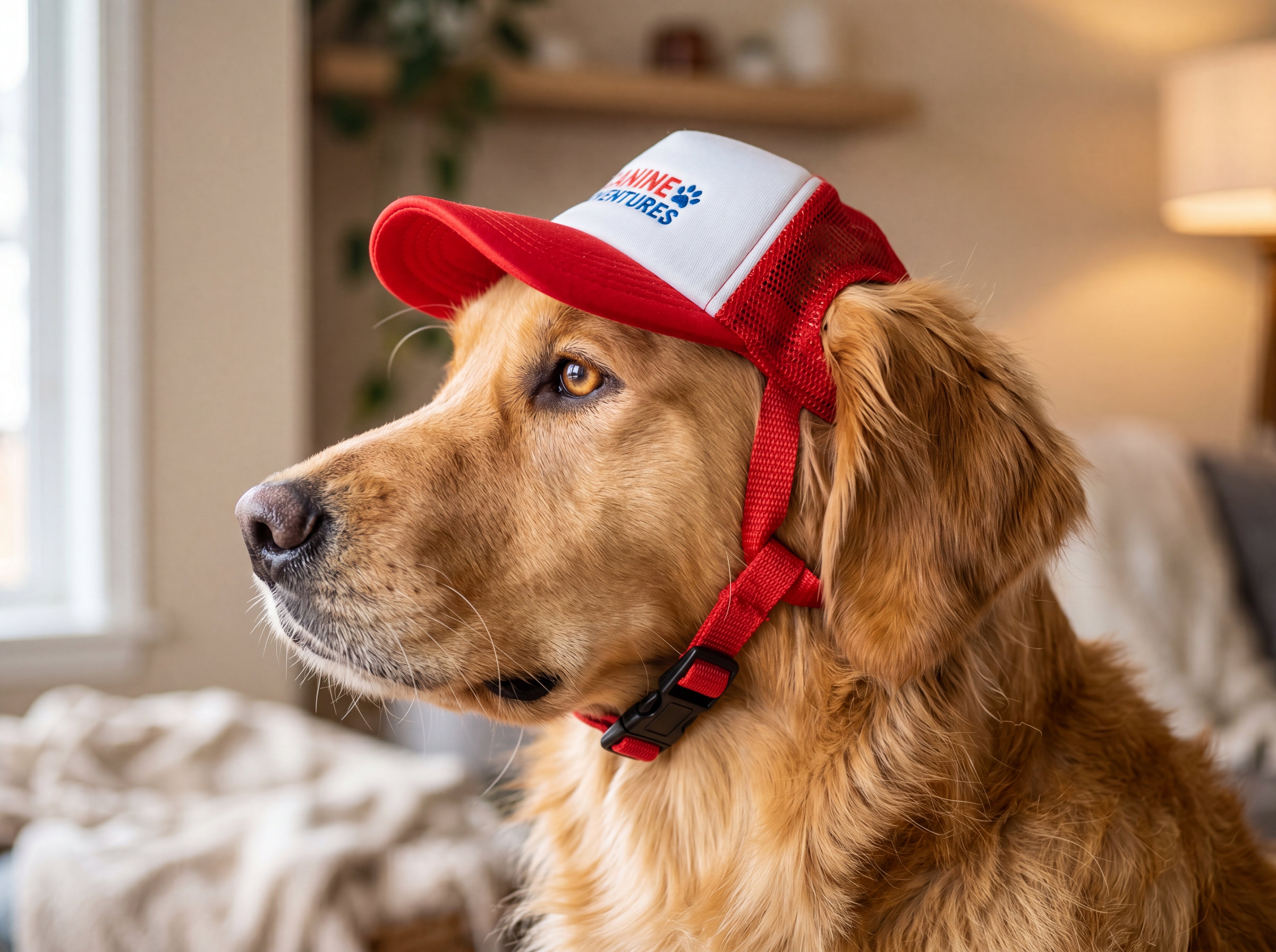 Personalized Golden Retriever Trucker Hat – Custom Name Dog Dad Cap, Golden Retriever Owner Gift