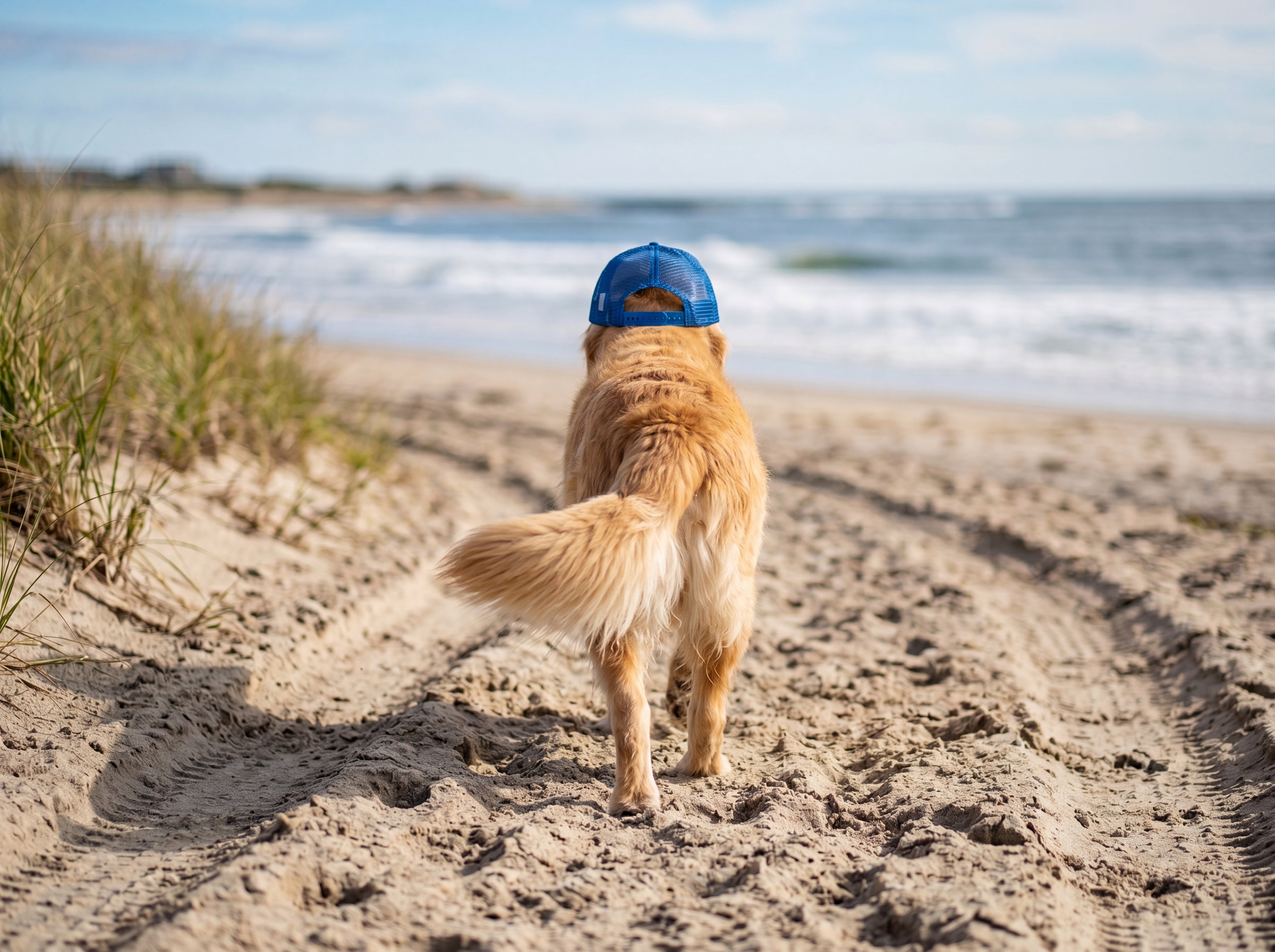 Personalized Golden Retriever Trucker Hat – Custom Name Dog Dad Cap, Golden Retriever Owner Gift