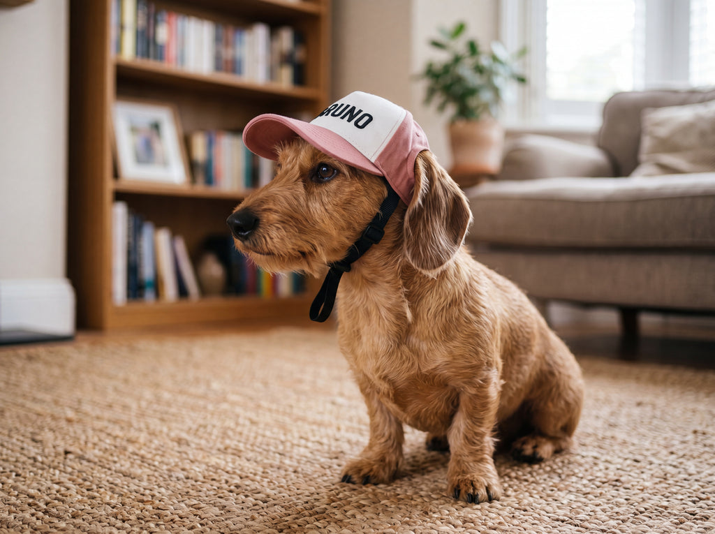 Personalized Dachshund Trucker Hat | Custom Name Dog Hat | e.g., "Bruno"