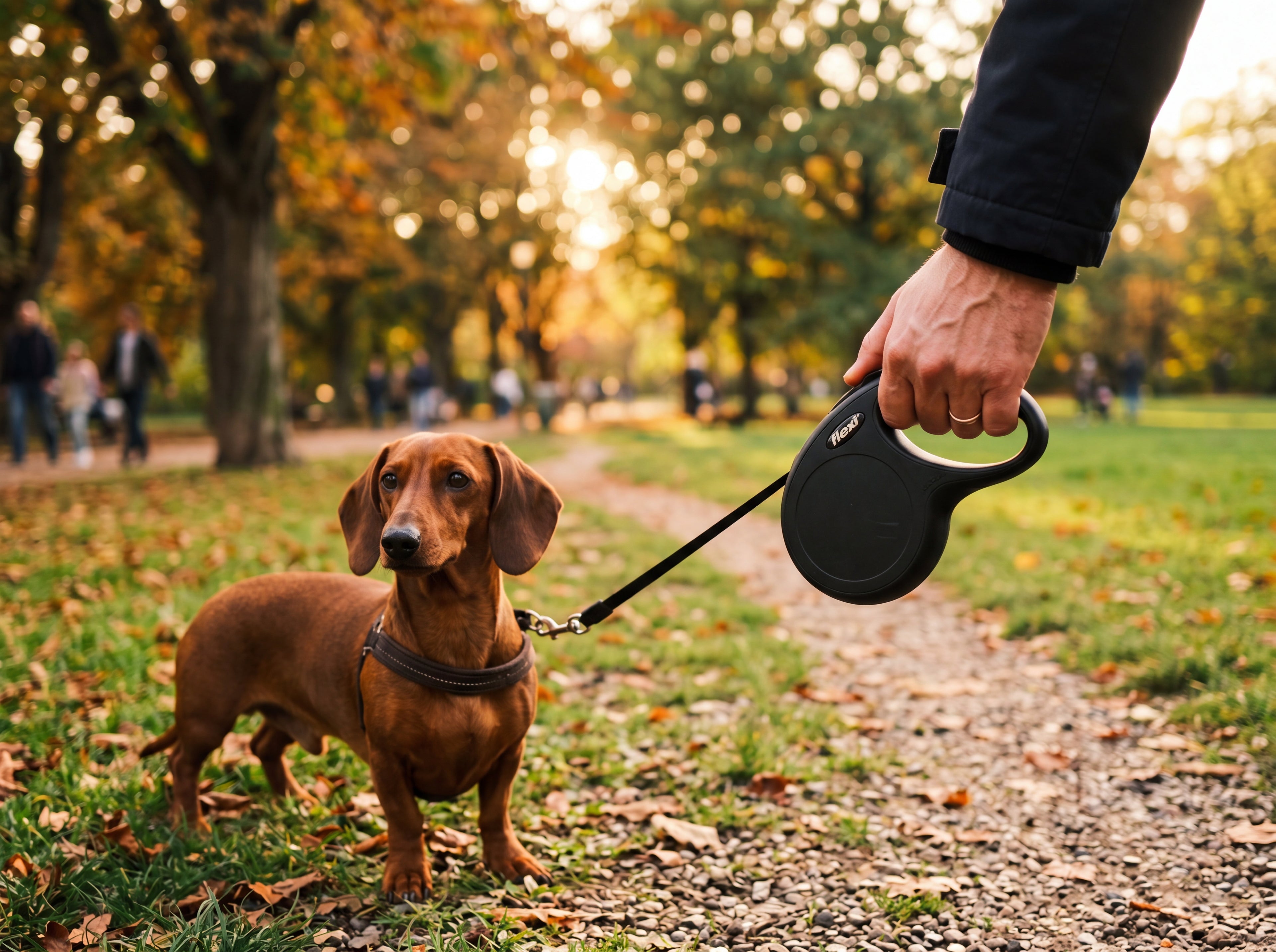 Personalized Dog Leash for Dachshund | Custom Photo & Name Retractable Leash