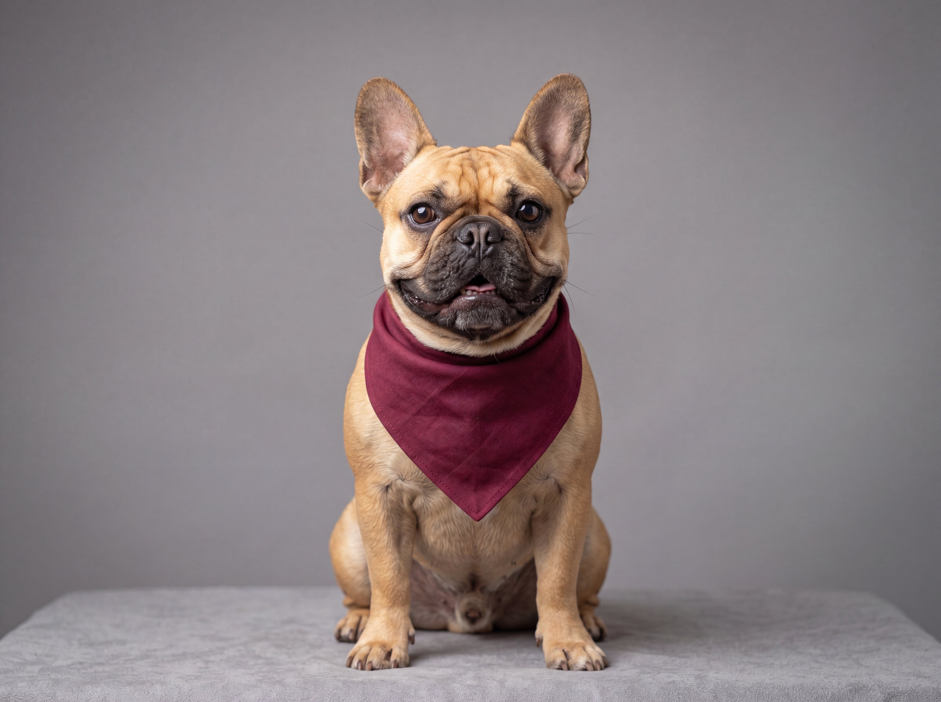 Burgundy French Bulldog Bandana | Cute Frenchie Dog Bandana | Pet Lover Gift