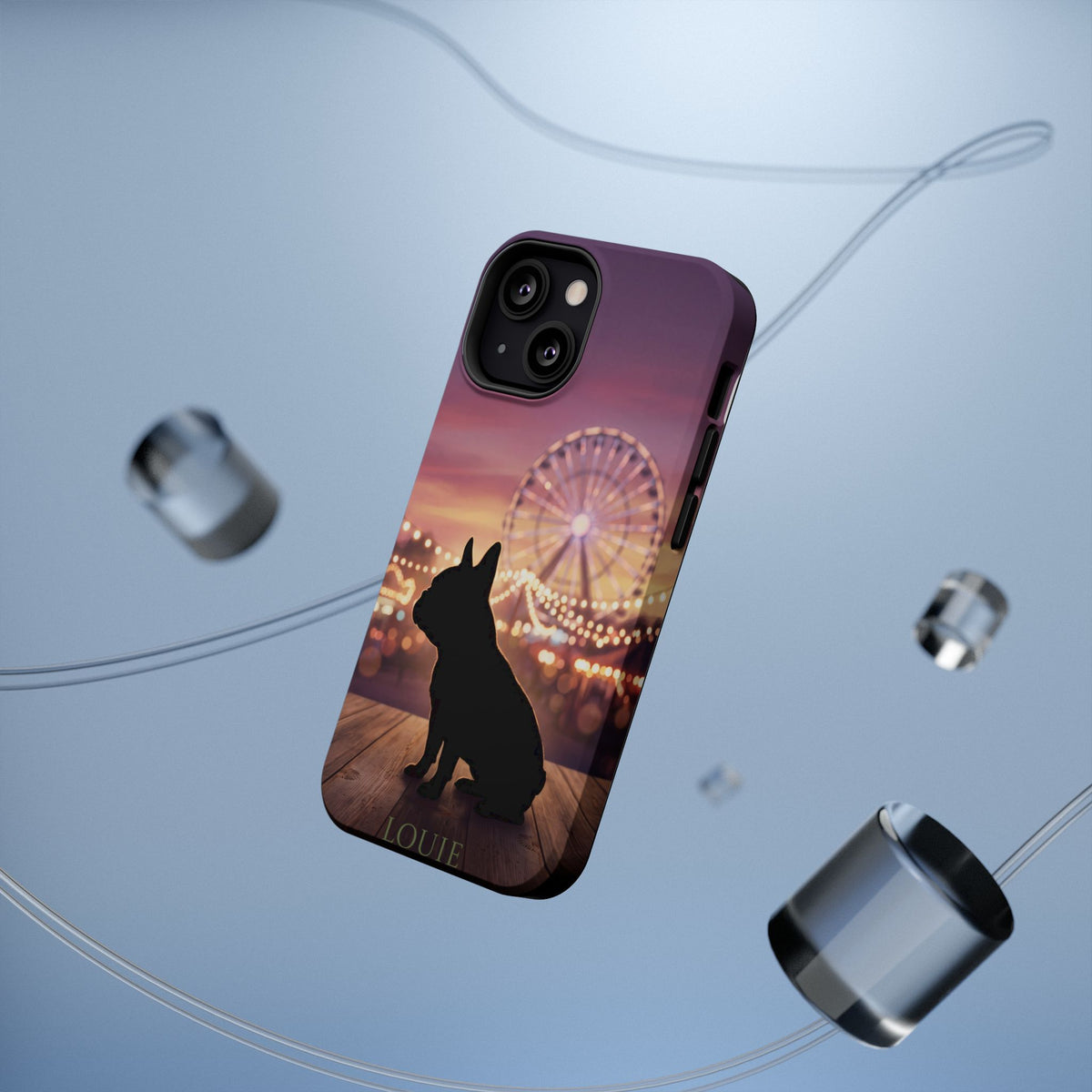 Personalized French Bulldog Carnival Nights Phone Case — Wireless Charging Cover