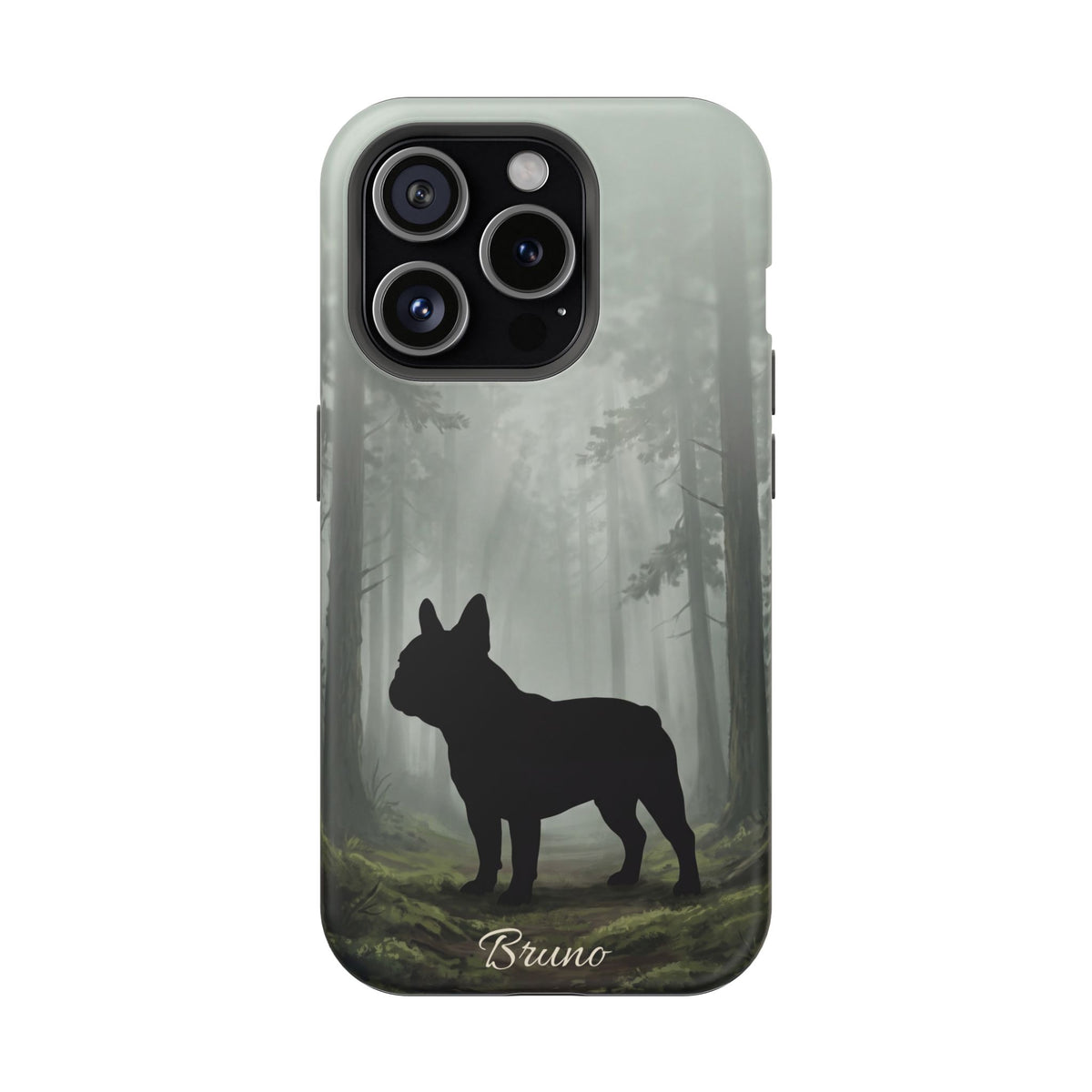 Personalized French Bulldog Misty Forest Phone Case — Wireless Charging Cover