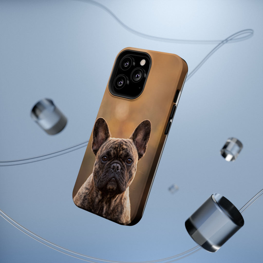 Brindle French Bulldog Phone Case — Impact-Resistant Wireless Charging Cover