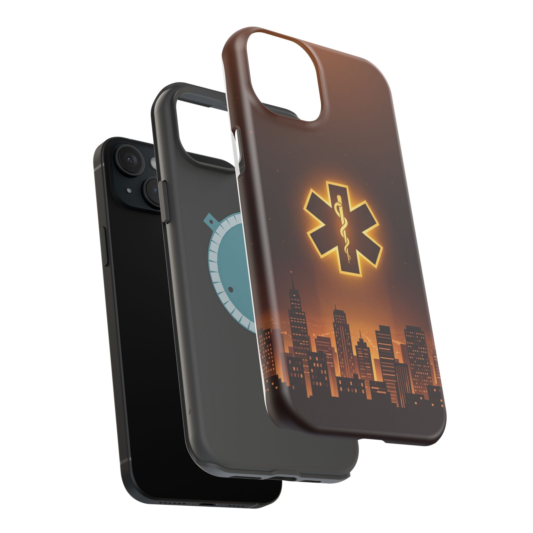Paramedic/EMT Skyline Phone Case — Magnetic Wireless Charging Cover