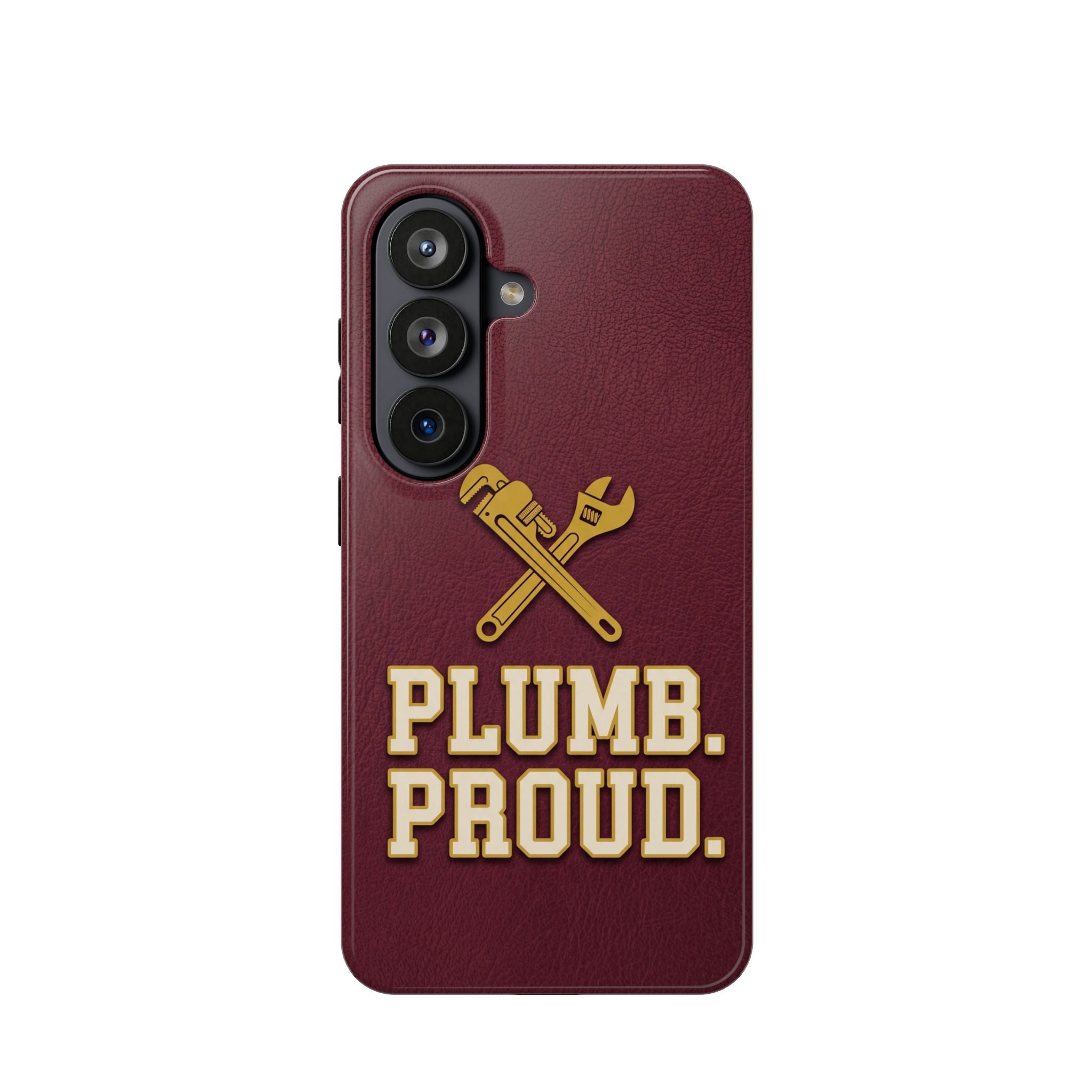 Plumb. Proud. Phone Case — Crossed Wrenches Wireless Charging Cover