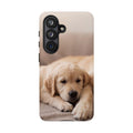 Sleepy Golden Retriever Puppy Phone Case | Cozy Cuddly Puppy Portrait | Samsung & iPhone