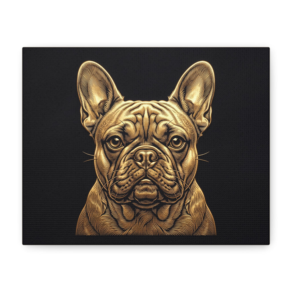 Golden French Bulldog Canvas Art — Matte Stretched Wall Decor