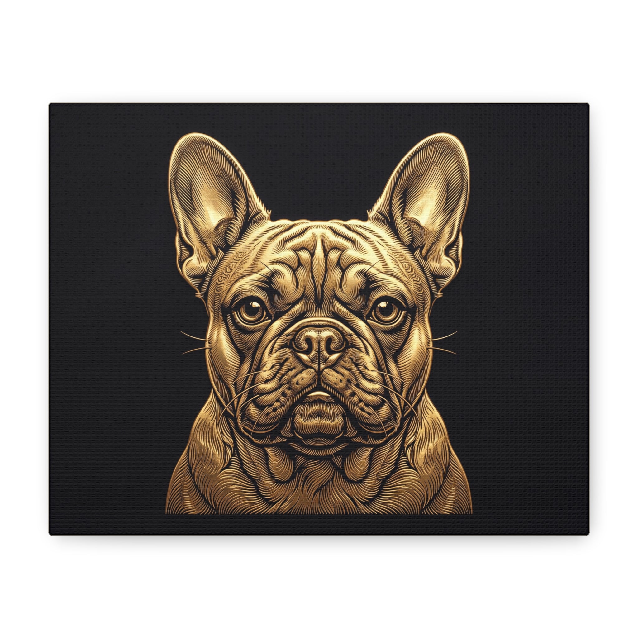 Golden French Bulldog Canvas Art — Matte Stretched Wall Decor