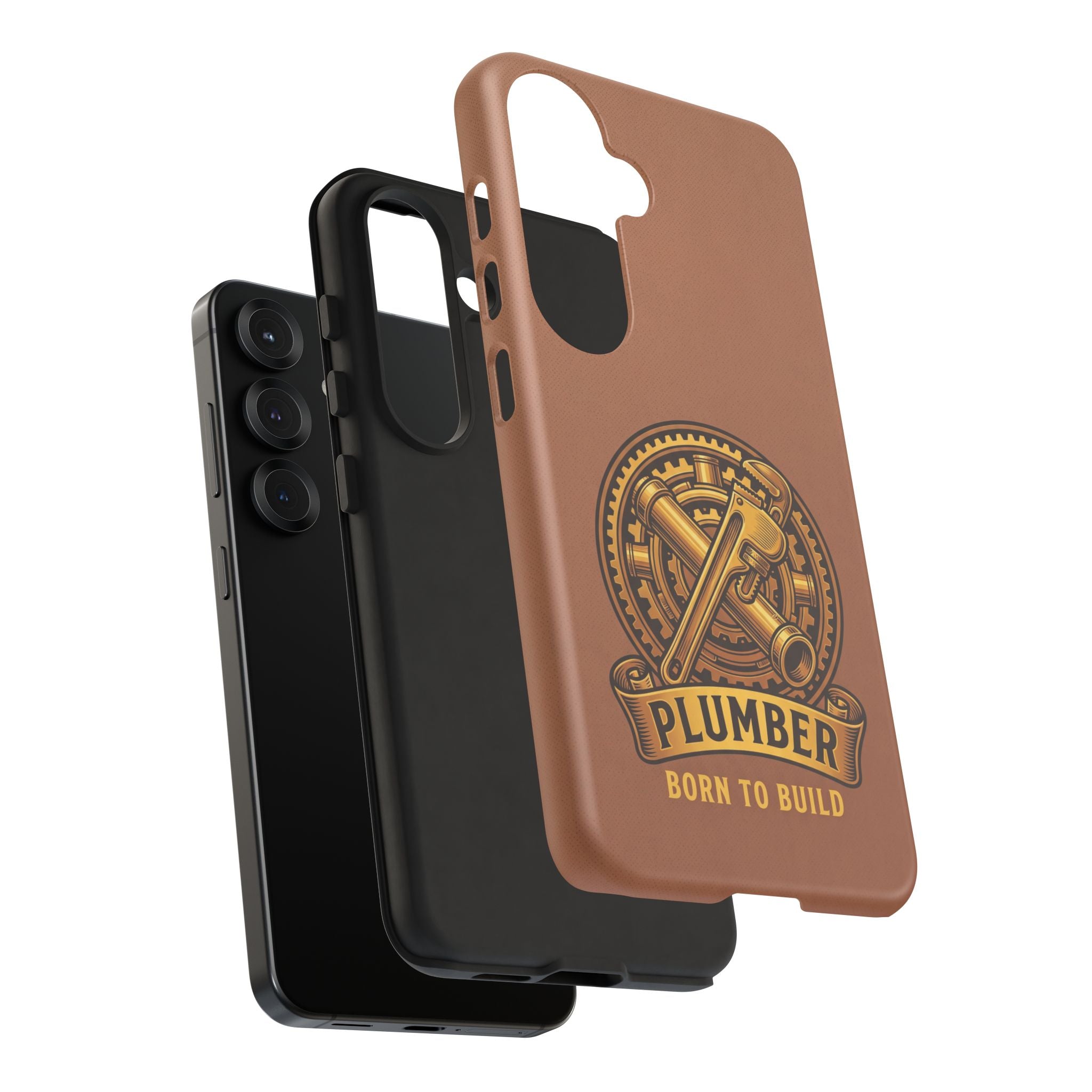 Plumber Born to Build Leather Phone Case - Samsung & iPhone Series