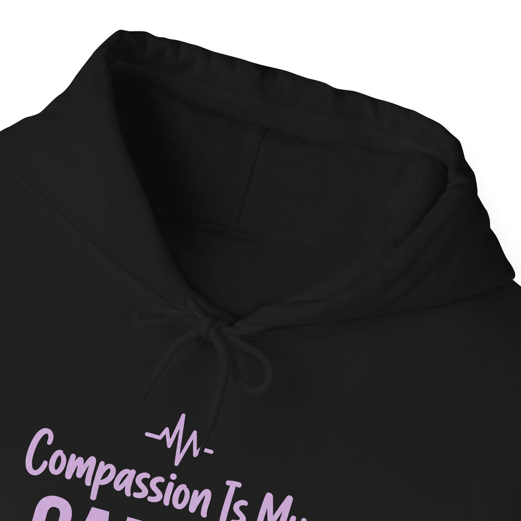 Compassion Is My Cardio Hoodie — Nurse/Healthcare Worker Graphic Pullover