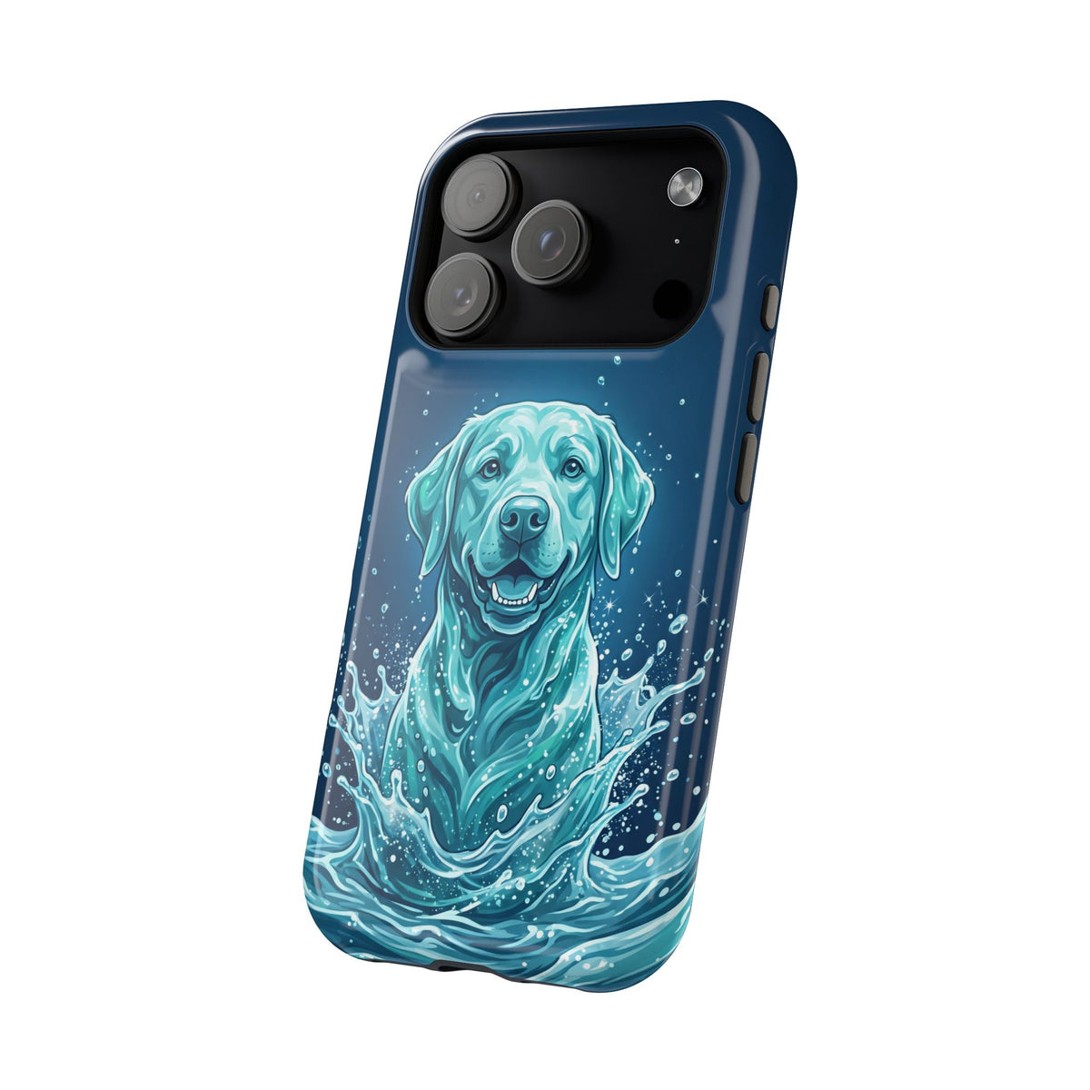 Water Splash Labrador Phone Case — Tough Magnetic Case with Wireless Charging