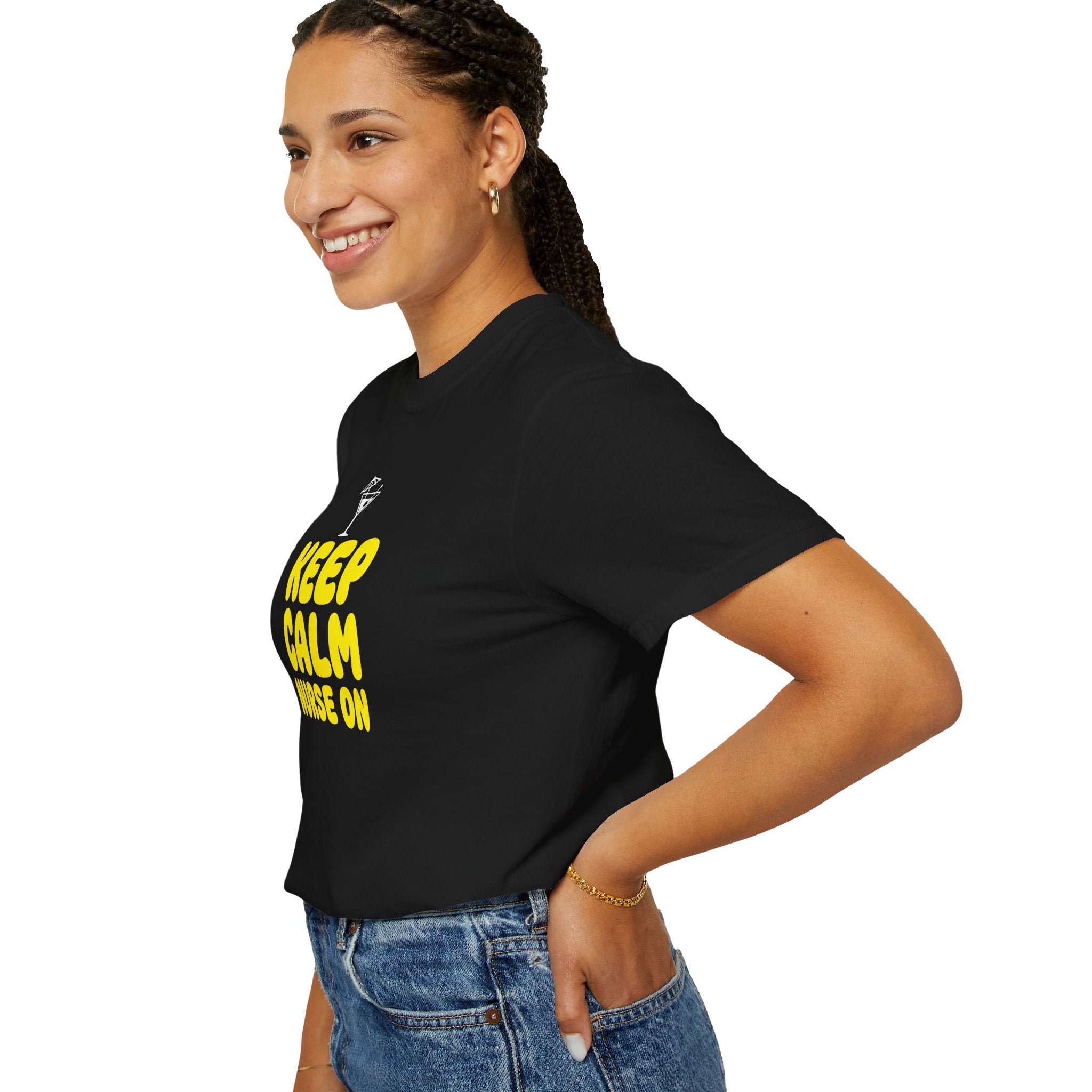 Nurse T-Shirt - "Keep Calm Nurse On" Funny Nursing Quote Unisex Tee, Nurse Appreciation Gift