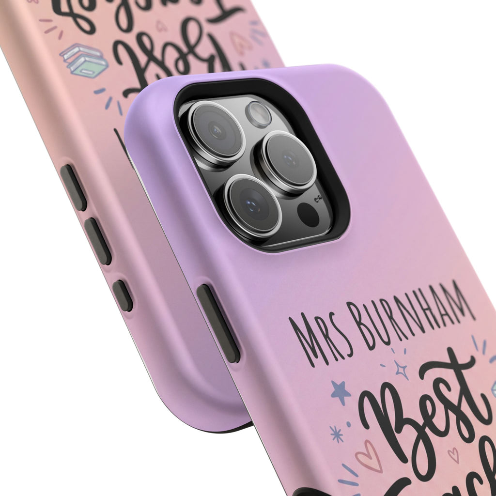 Best Teacher Ever Personalized Phone Case — Wireless Charging Cover