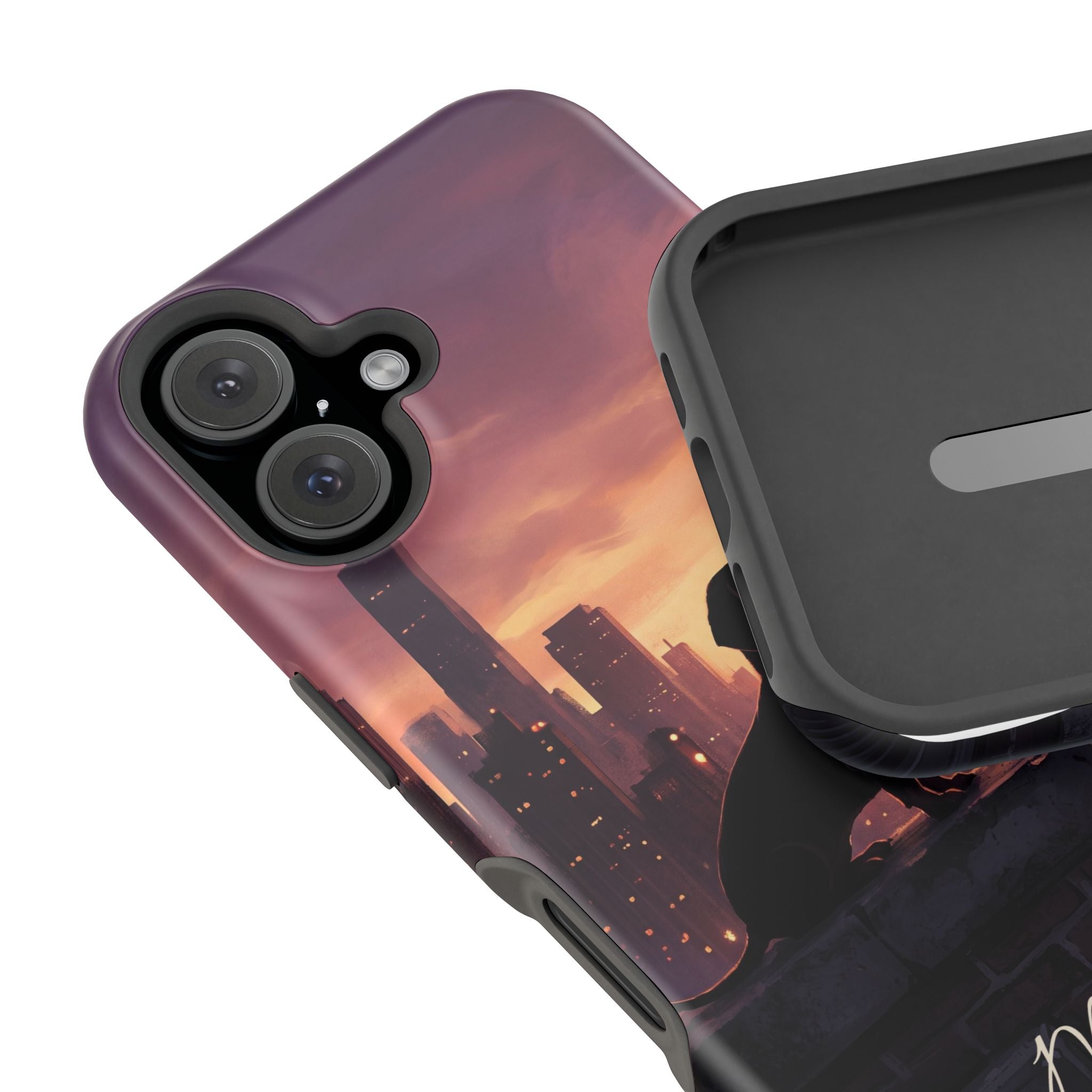 Personalized Dachshund City Skyline Phone Case — Wireless Charging Cover