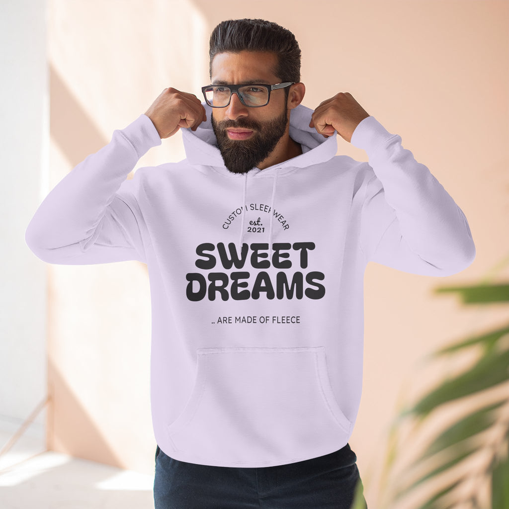 Sweet Dreams Hoodie — Cozy Fleece Pullover with Retro Script