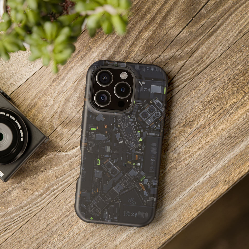 Circuit Core Phone Case — Motherboard Print Wireless Charging Cover