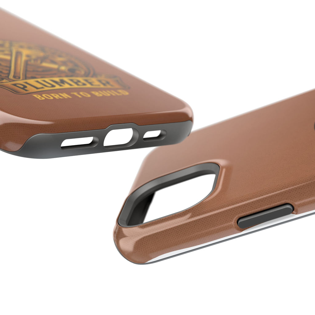 Plumber Born to Build Phone Case — Badge Wireless Charging Cover