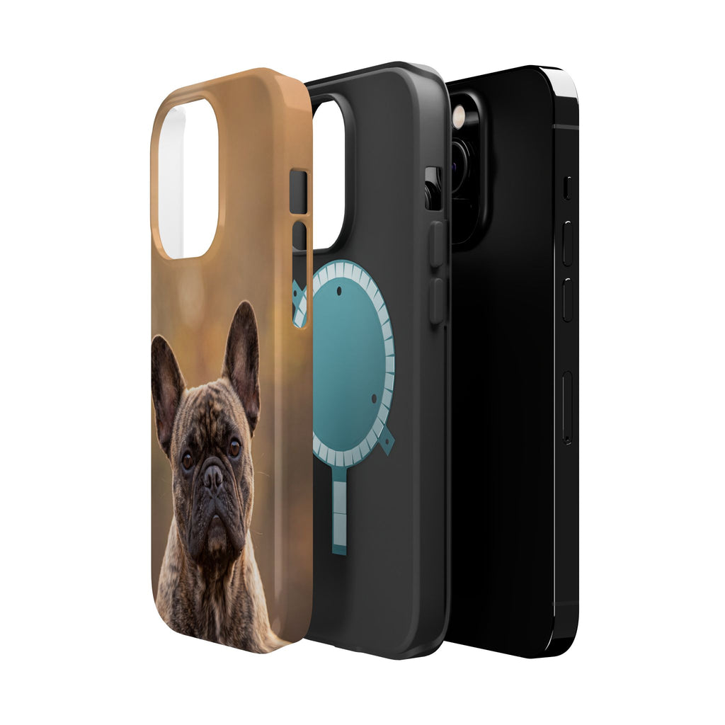 Brindle French Bulldog Phone Case — Impact-Resistant Wireless Charging Cover