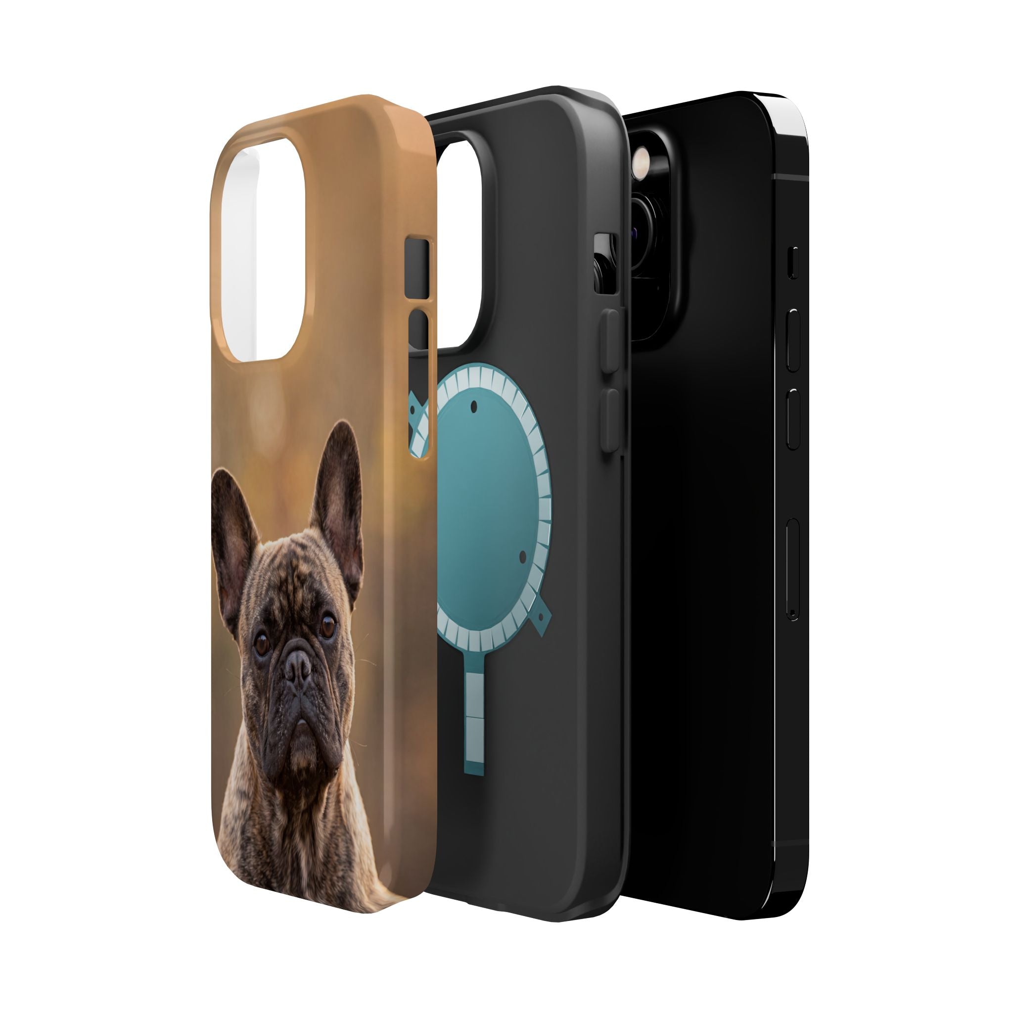 Brindle French Bulldog Phone Case — Impact-Resistant Wireless Charging Cover